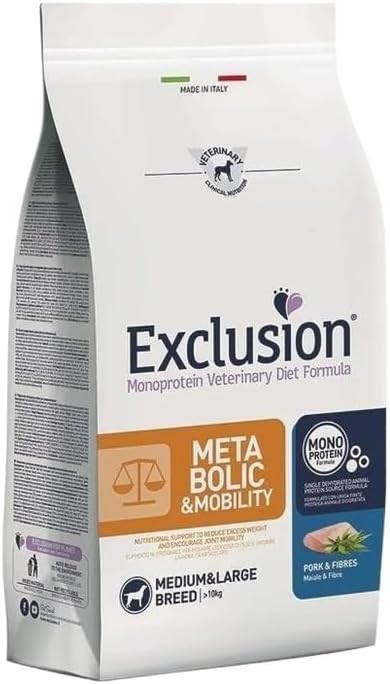 Exclusion Metabolic&Mobility al Maiale e Fibre – Medium e Large breed – 2 Kg