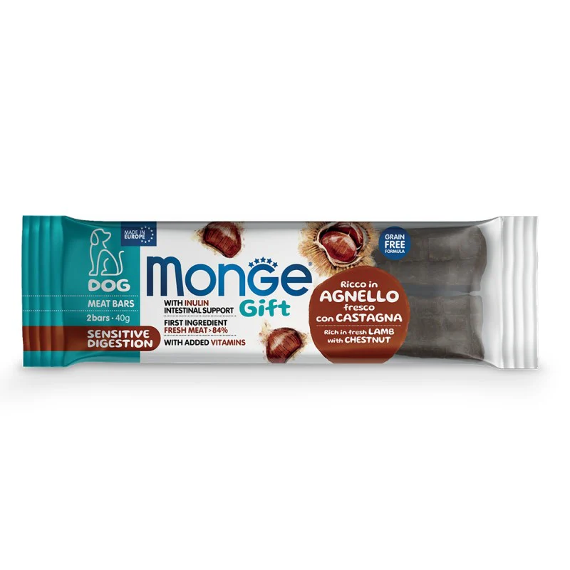 Monge Gift Dog Meat Bars Sensitive Digestion Agnello gr 40 - immagine 2